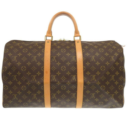 Louis Vuitton Keepall 50, Brown, Canvas, travel