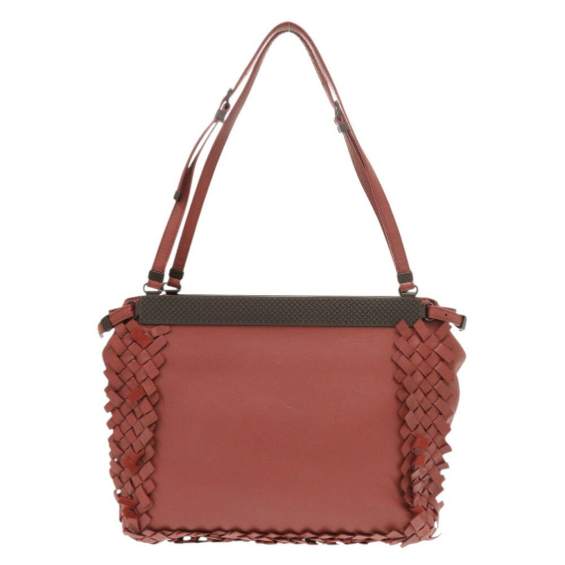 Bottega Veneta Intrecciato, Burgundy, Leather, shoulder