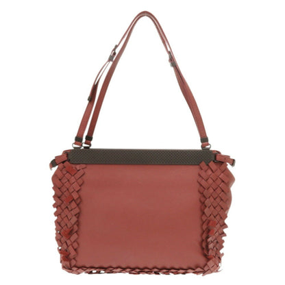 Bottega Veneta Intrecciato, Burgundy, Leather, shoulder