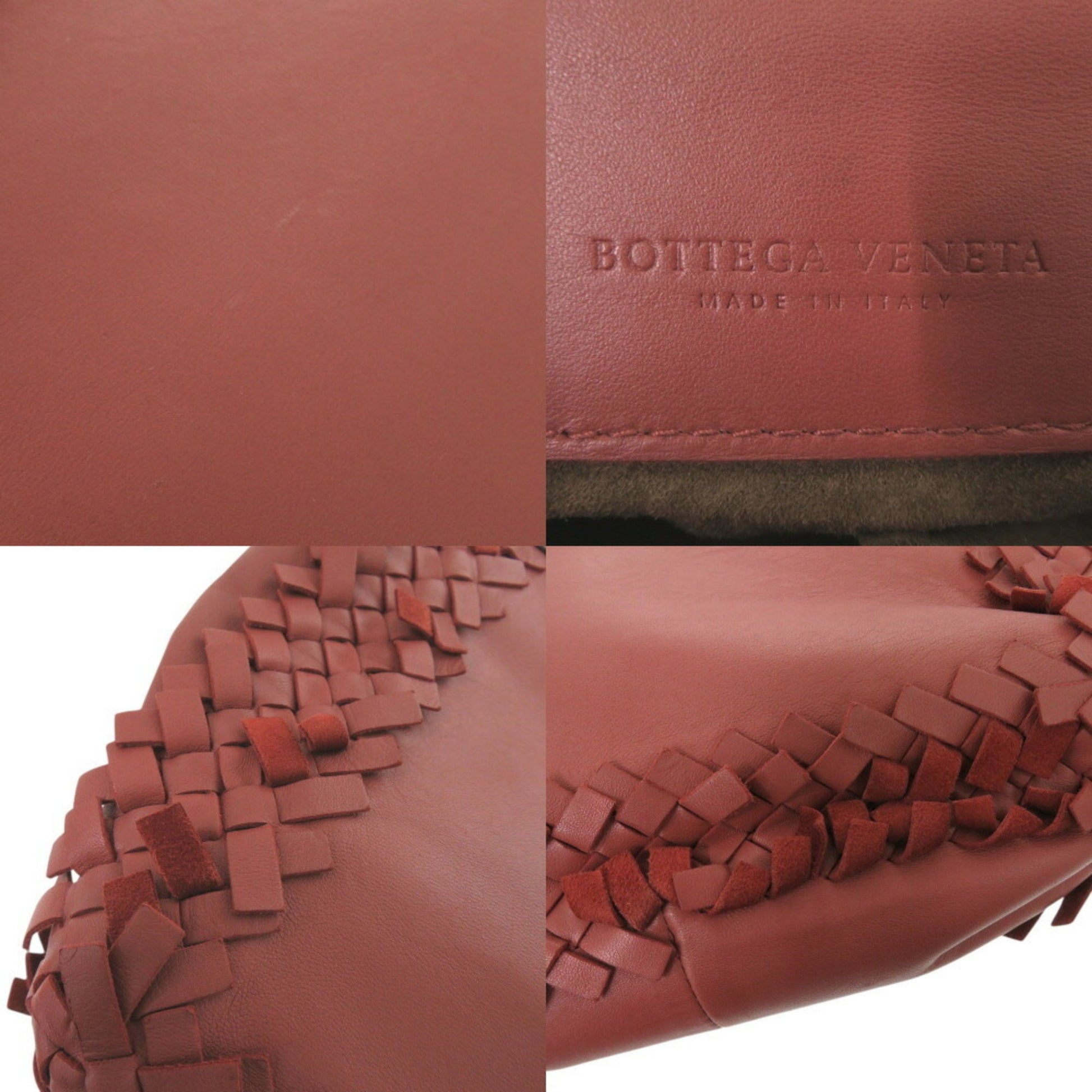 Bottega Veneta Intrecciato, Burgundy, Leather, shoulder