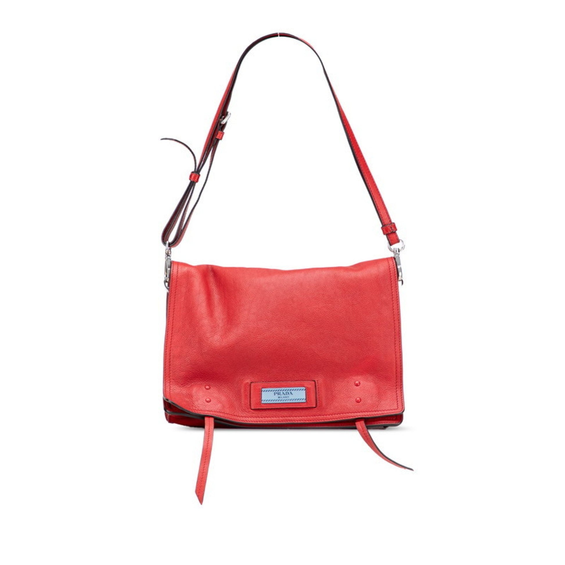 Prada Etiquette, Red, Leather, shoulder
