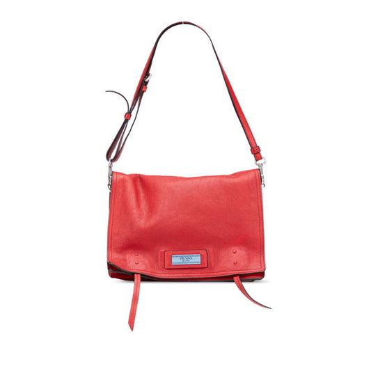 Prada Etiquette, Red, Leather, shoulder
