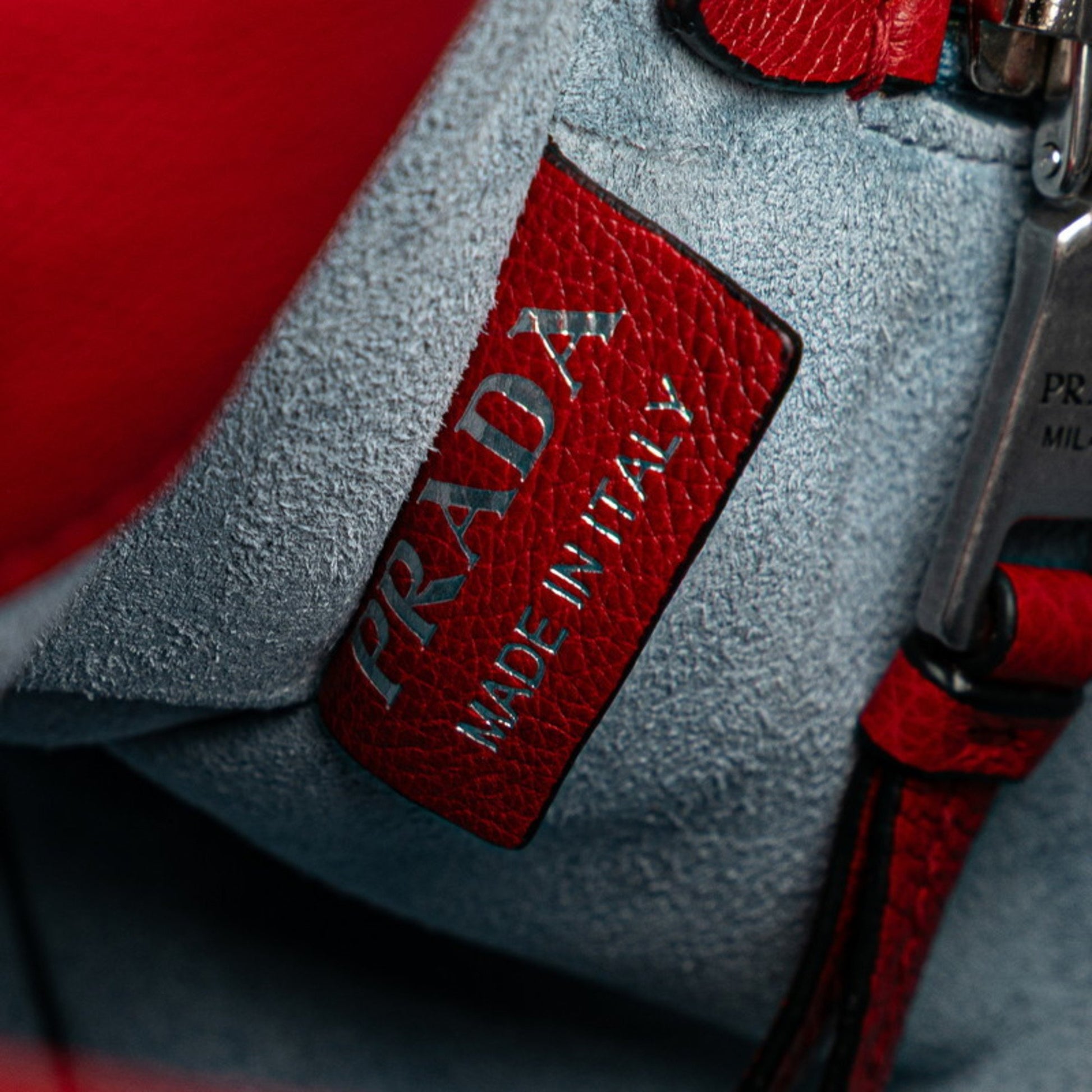 Prada Etiquette, Red, Leather, shoulder
