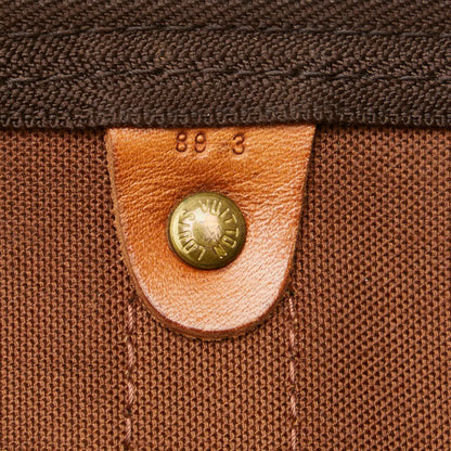 Louis Vuitton Keepall 55, Brown, Canvas, travel