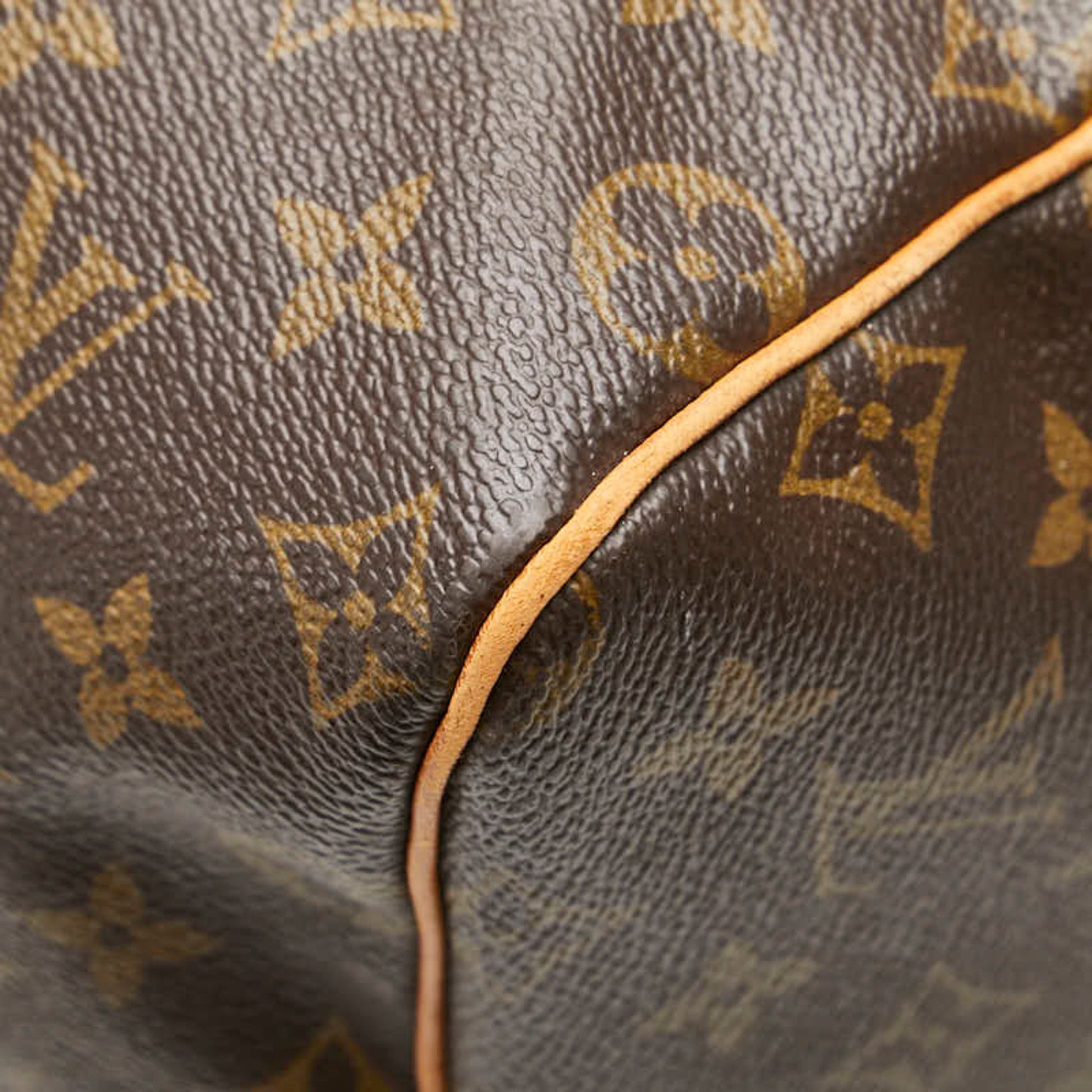 Louis Vuitton Keepall 55, Brown, Canvas, travel