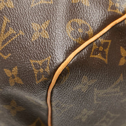Louis Vuitton Keepall 55, Brown, Canvas, travel