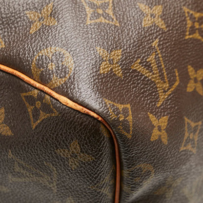 Louis Vuitton Keepall 55, Brown, Canvas, travel