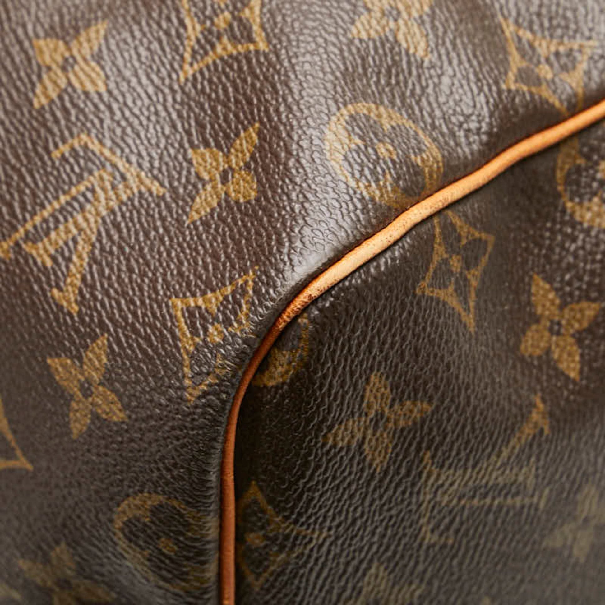 Louis Vuitton Keepall 55, Brown, Canvas, travel