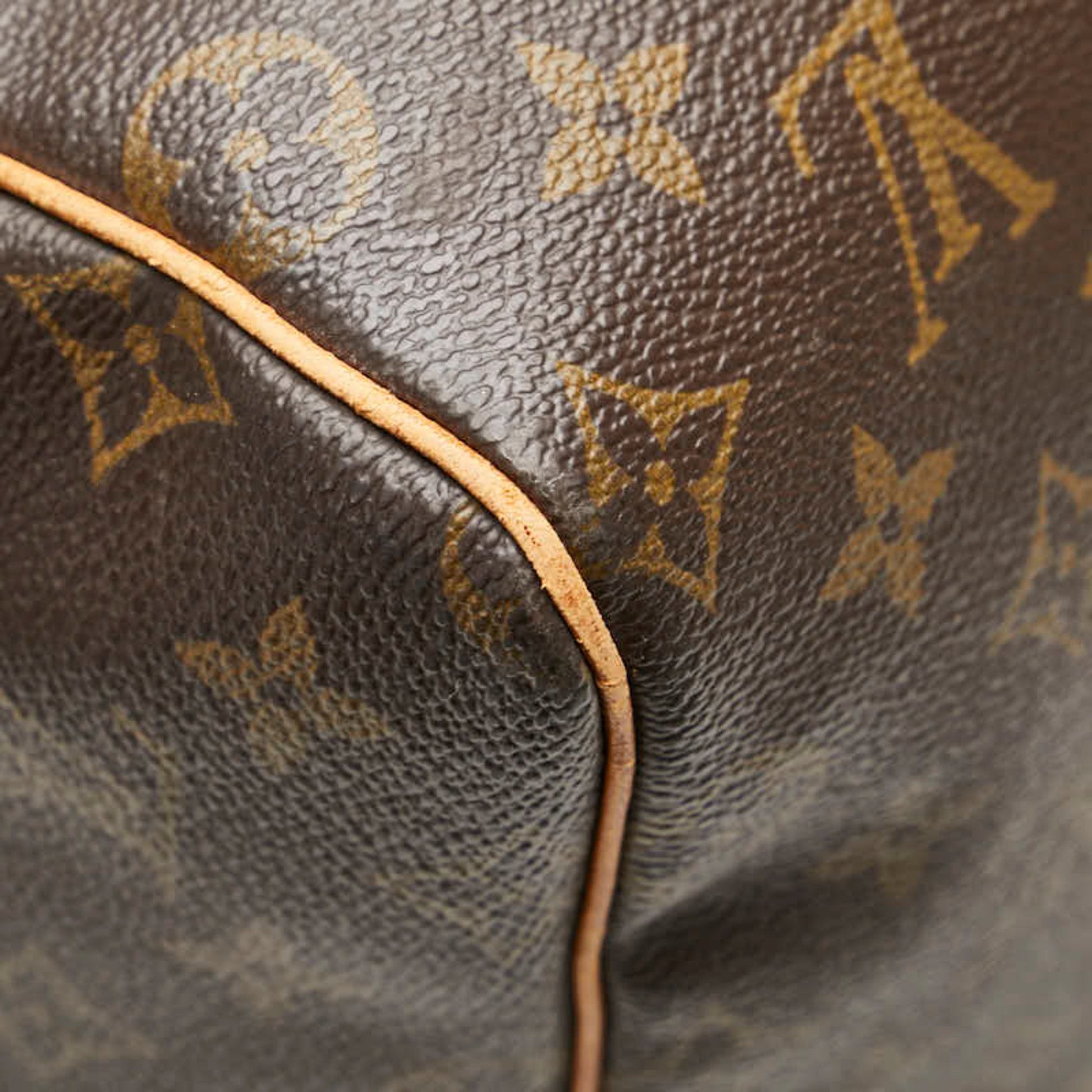 Louis Vuitton Keepall 55, Brown, Canvas, travel