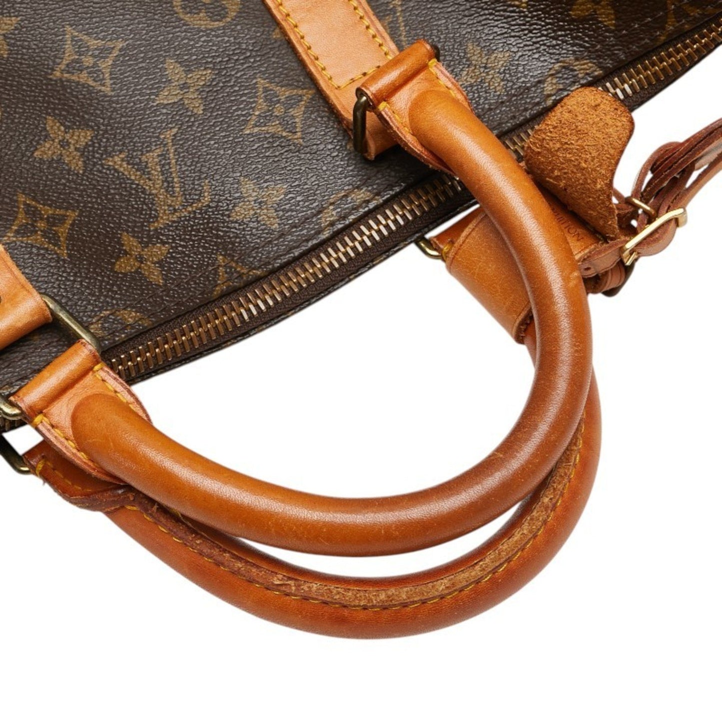 Louis Vuitton Keepall 55, Brown, Canvas, travel