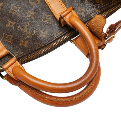 Louis Vuitton Keepall 55, Brown, Canvas, travel