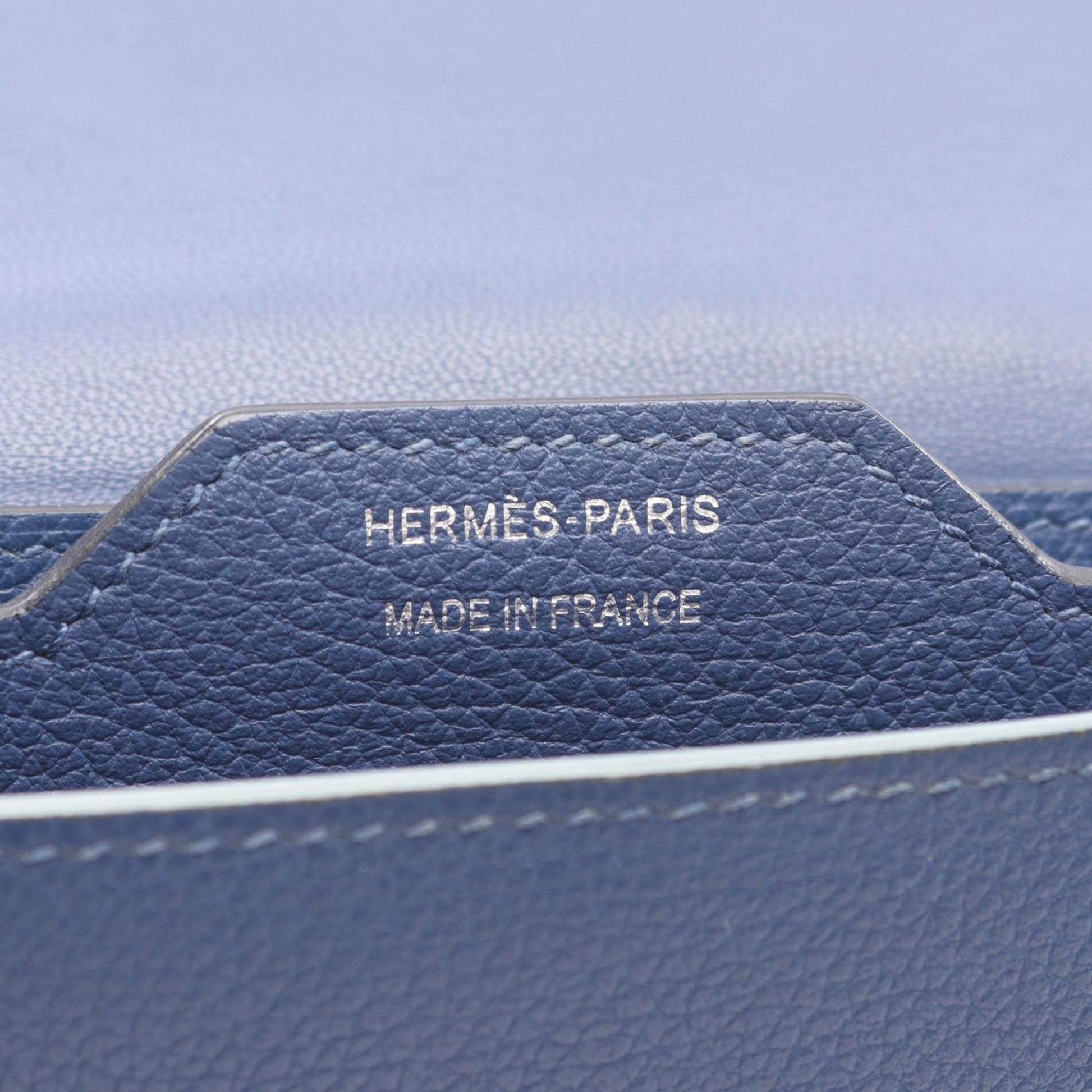 Hermès Passant, Blue, Leather, wallet