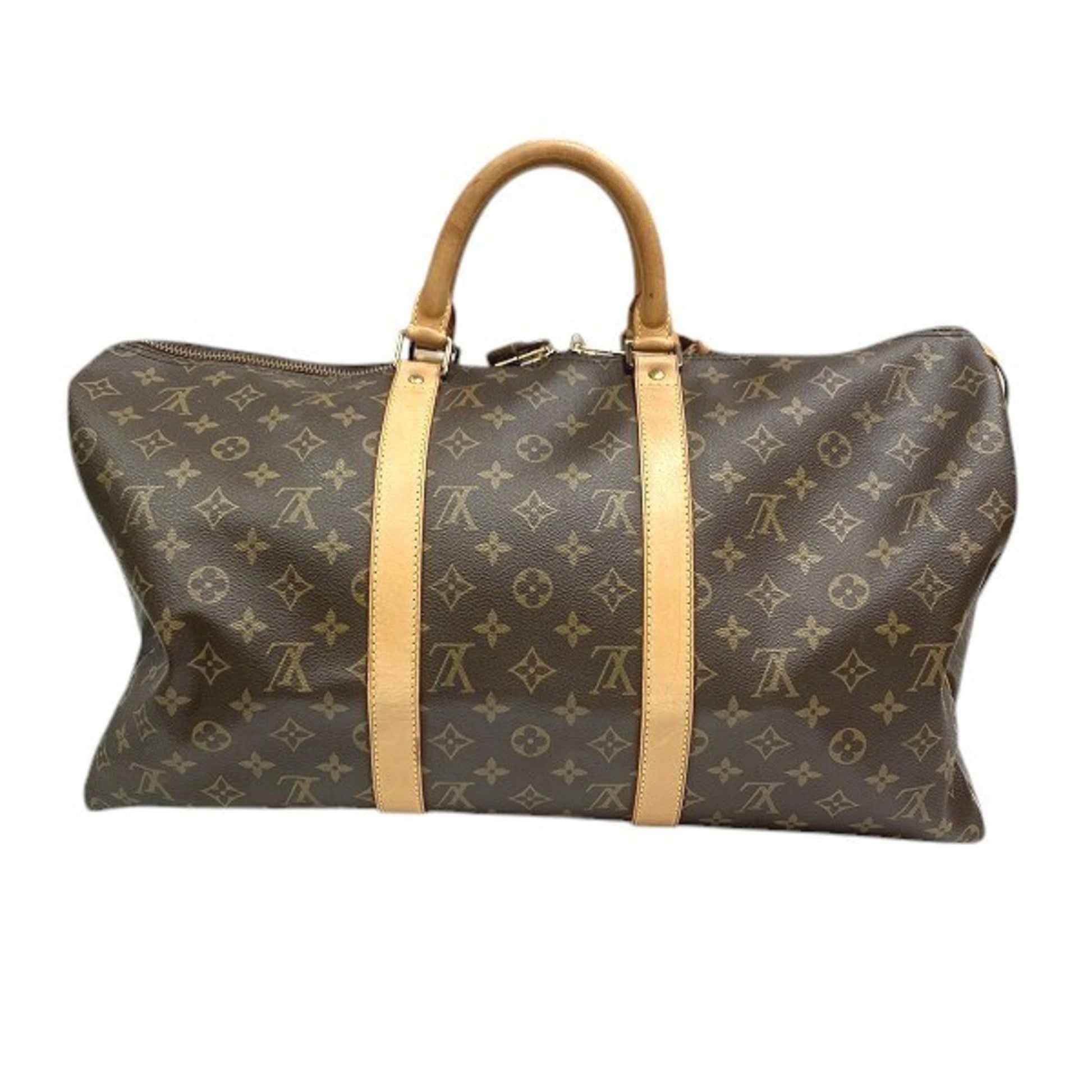 Louis Vuitton Keepall 50, Brown, Canvas, travel