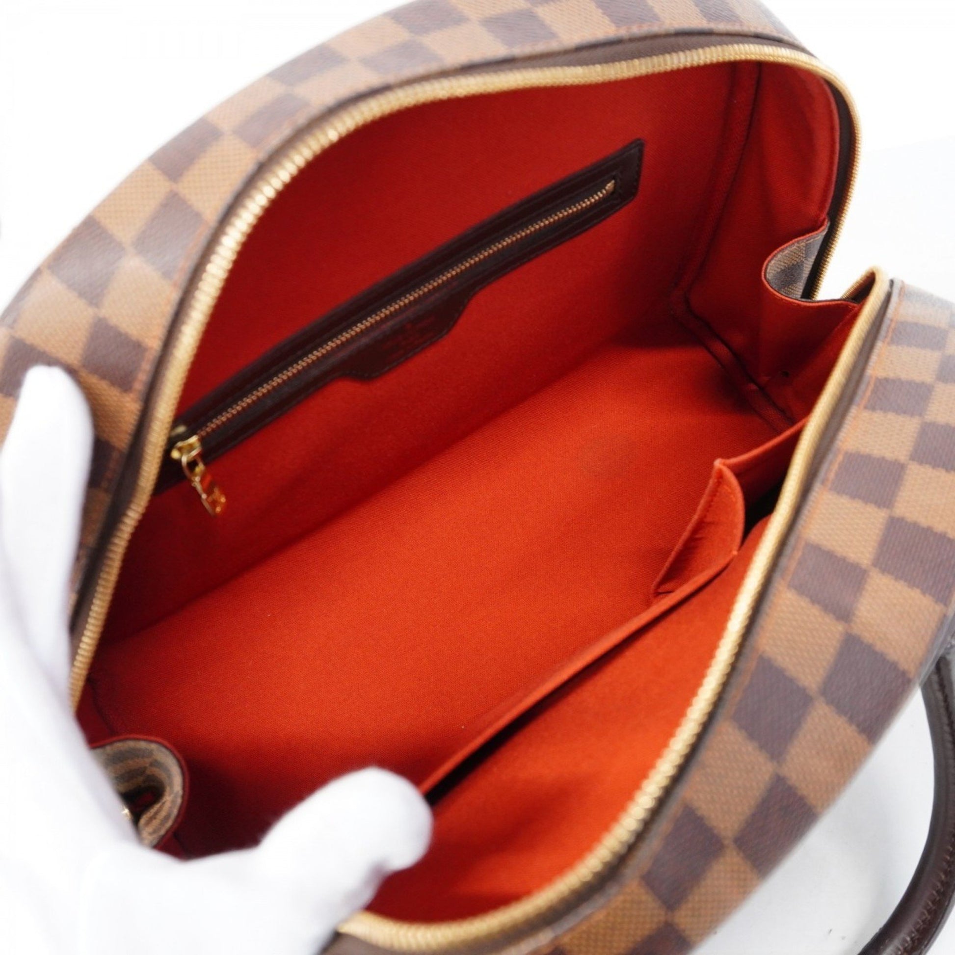 Louis Vuitton Nolita, Brown, Canvas, handbag