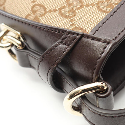 Gucci Mini Bucket Bag, "BEIGE, BROWN", "CANVAS, LEATHER", shoulder