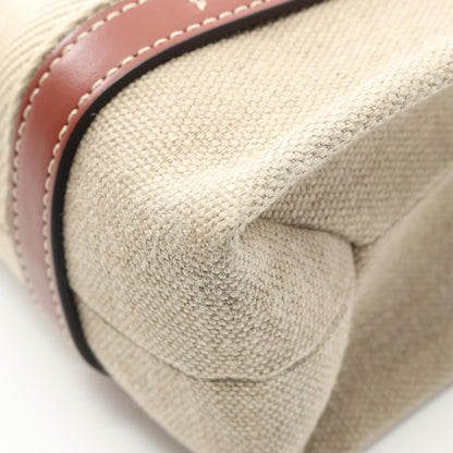 Chloé Woody, Beige, Canvas, handbag