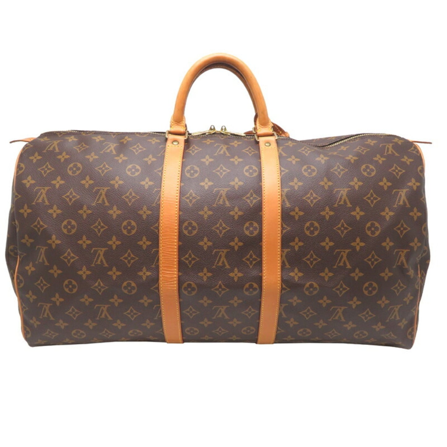 Louis Vuitton Keepall 55, Brown, Canvas, travel