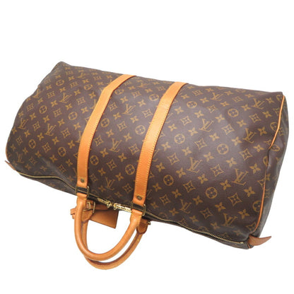 Louis Vuitton Keepall 55, Brown, Canvas, travel