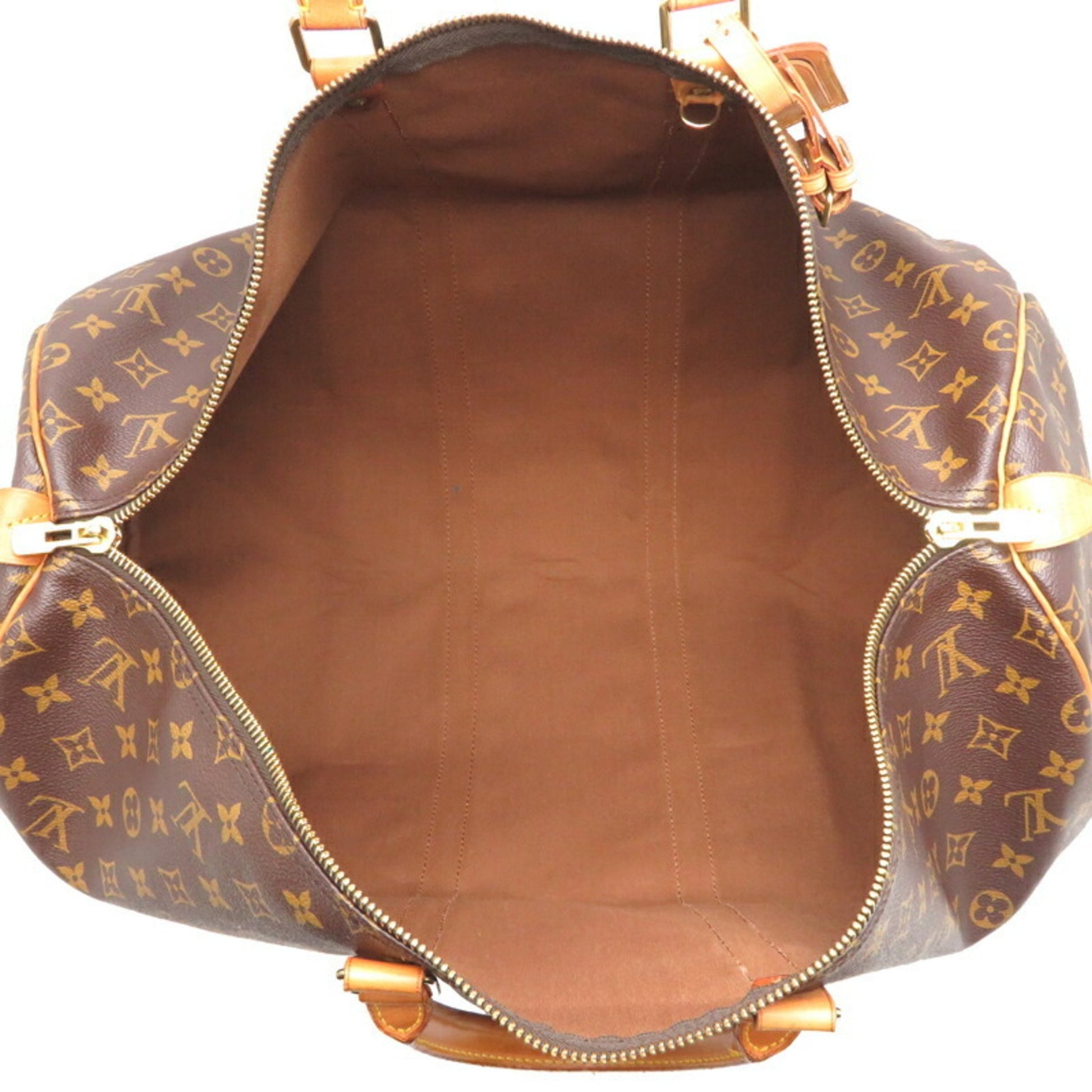 Louis Vuitton Keepall 55, Brown, Canvas, travel