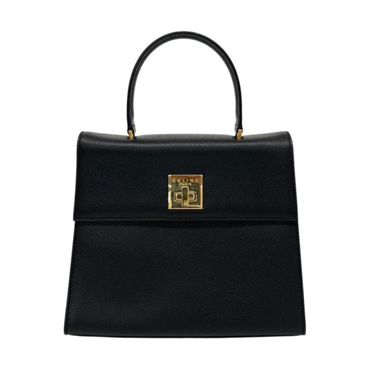 Céline -, Black, Leather, handbag