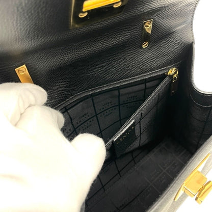 Céline -, Black, Leather, handbag