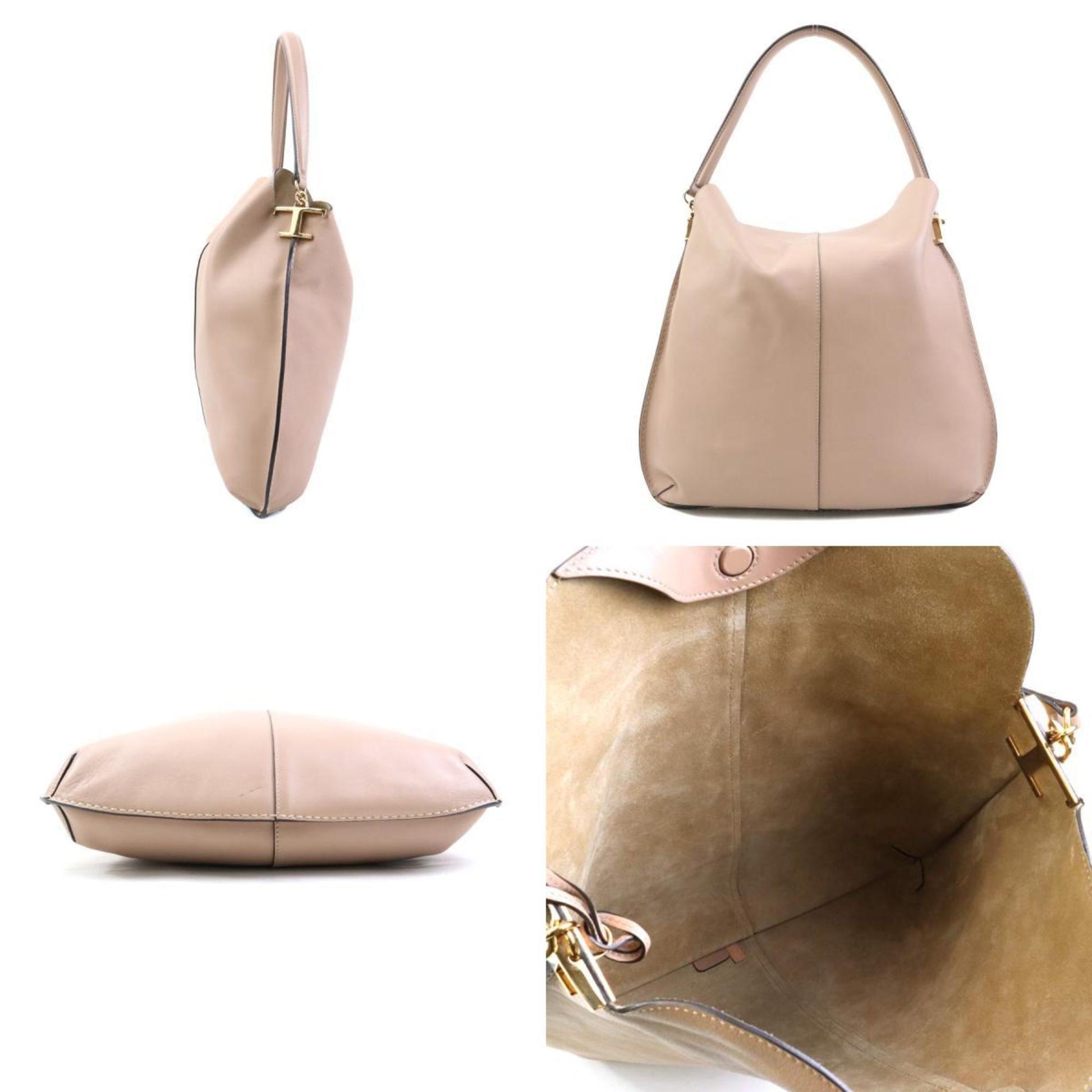 TOD'S, Pink, Leather, handbag
