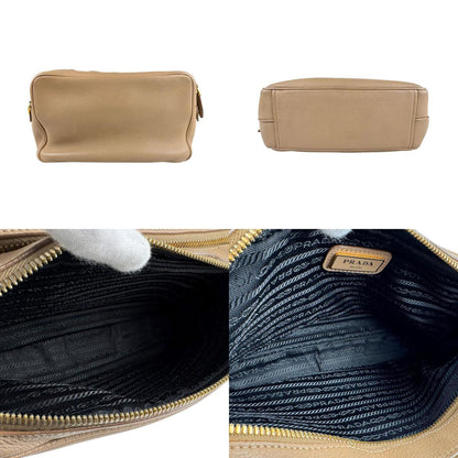 Prada Vitello phenix, Beige, Leather, shoulder