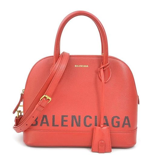 Balenciaga VILLE TOP HANDLE S, Red, Leather, handbag