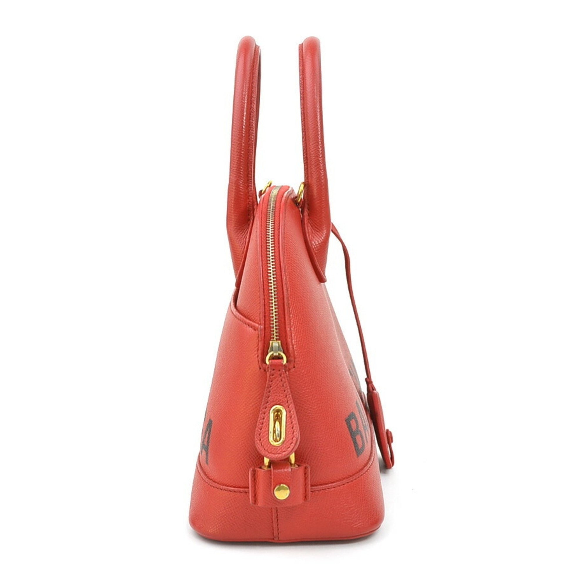 Balenciaga VILLE TOP HANDLE S, Red, Leather, handbag