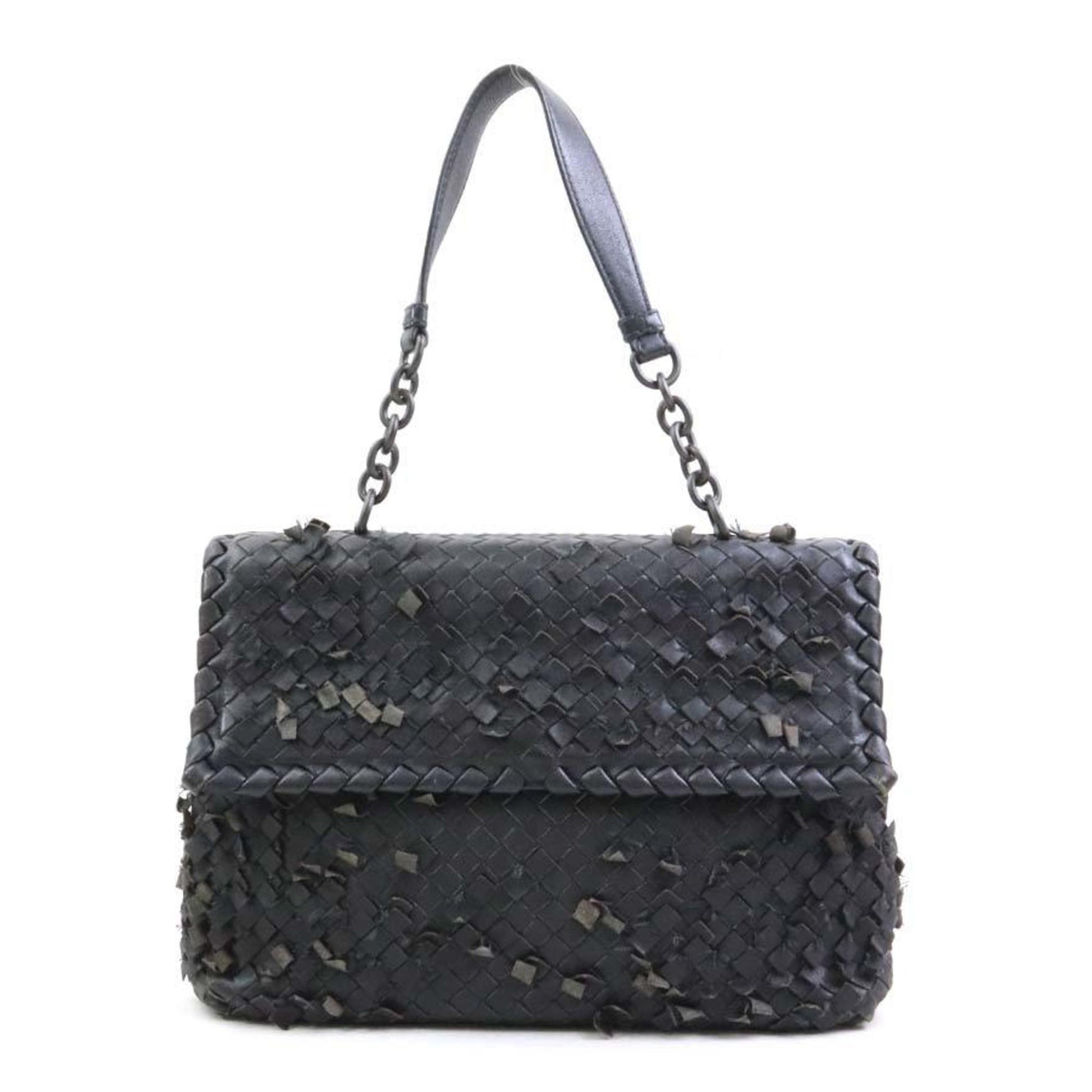 Bottega Veneta Olimpia, Black, Leather, shoulder