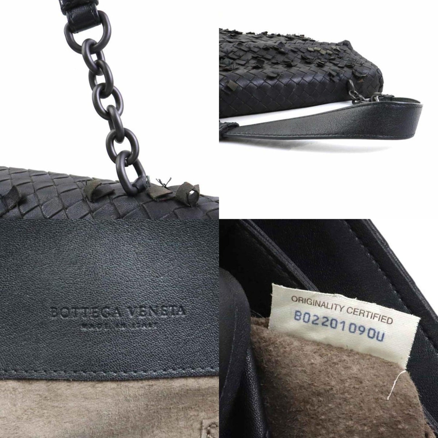 Bottega Veneta Olimpia, Black, Leather, shoulder