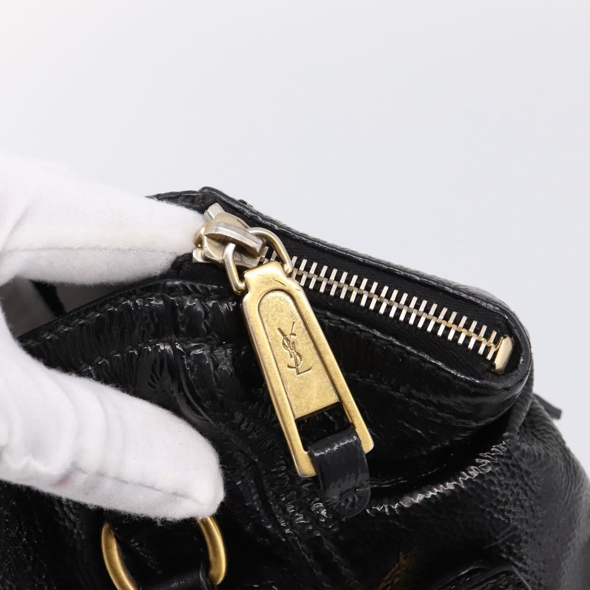 Saint Laurent Downtown Patent, Black, Patent Leather, Tote Bag