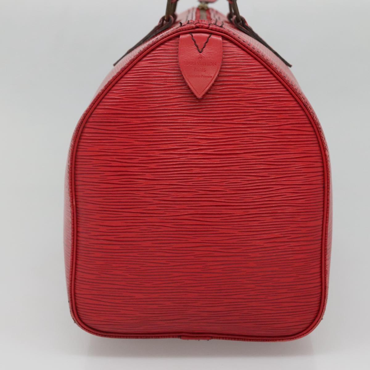 Louis Vuitton Speedy 30, Red, Leather, handbag
