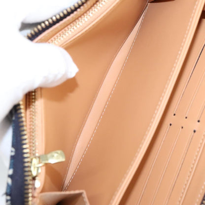 Louis Vuitton Portefeuille zippy, Blue, Canvas, wallet