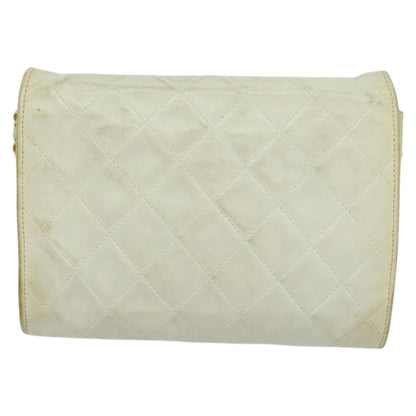 Chanel, White, Leather, shoulder