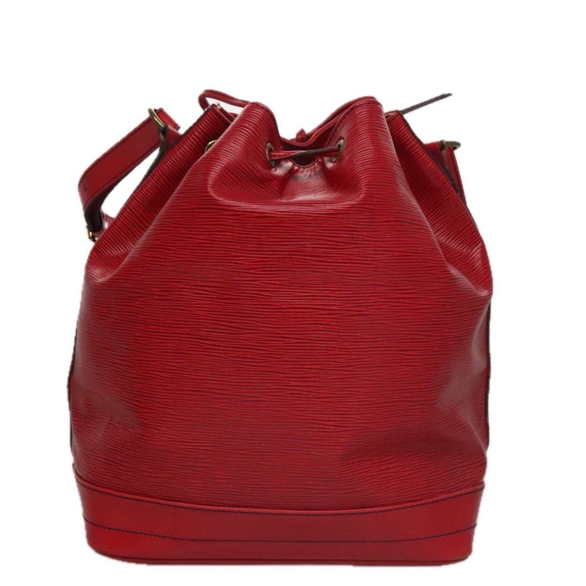 Louis Vuitton Noe, Red, Leather, shoulder