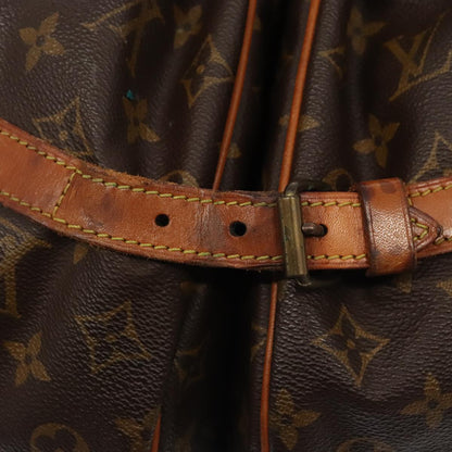 Louis Vuitton Saumur 35, Brown, Canvas, shoulder