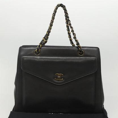 Chanel, Black, Leather, handbag