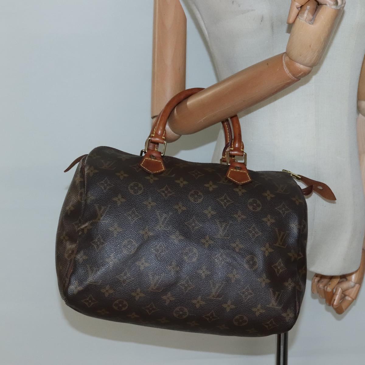 Louis Vuitton Speedy 30, Brown, Canvas, handbag