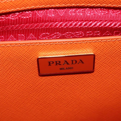 Prada Galleria, Orange, Leather, handbag