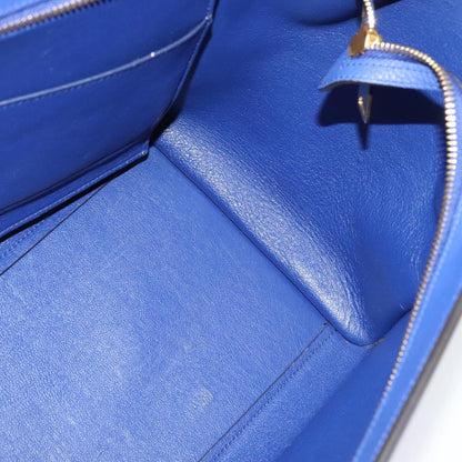 Céline Trapèze, Blue, Leather, handbag