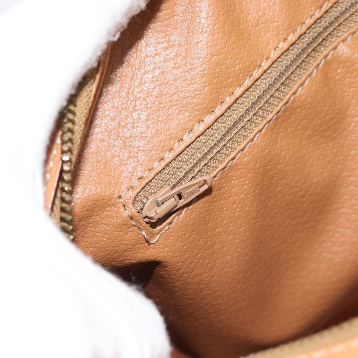Celine Vintage Boston Macadam Coated Canvas, Brown, PVC, Handbag