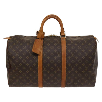Louis Vuitton Keepall 50, Brown, Canvas, travel