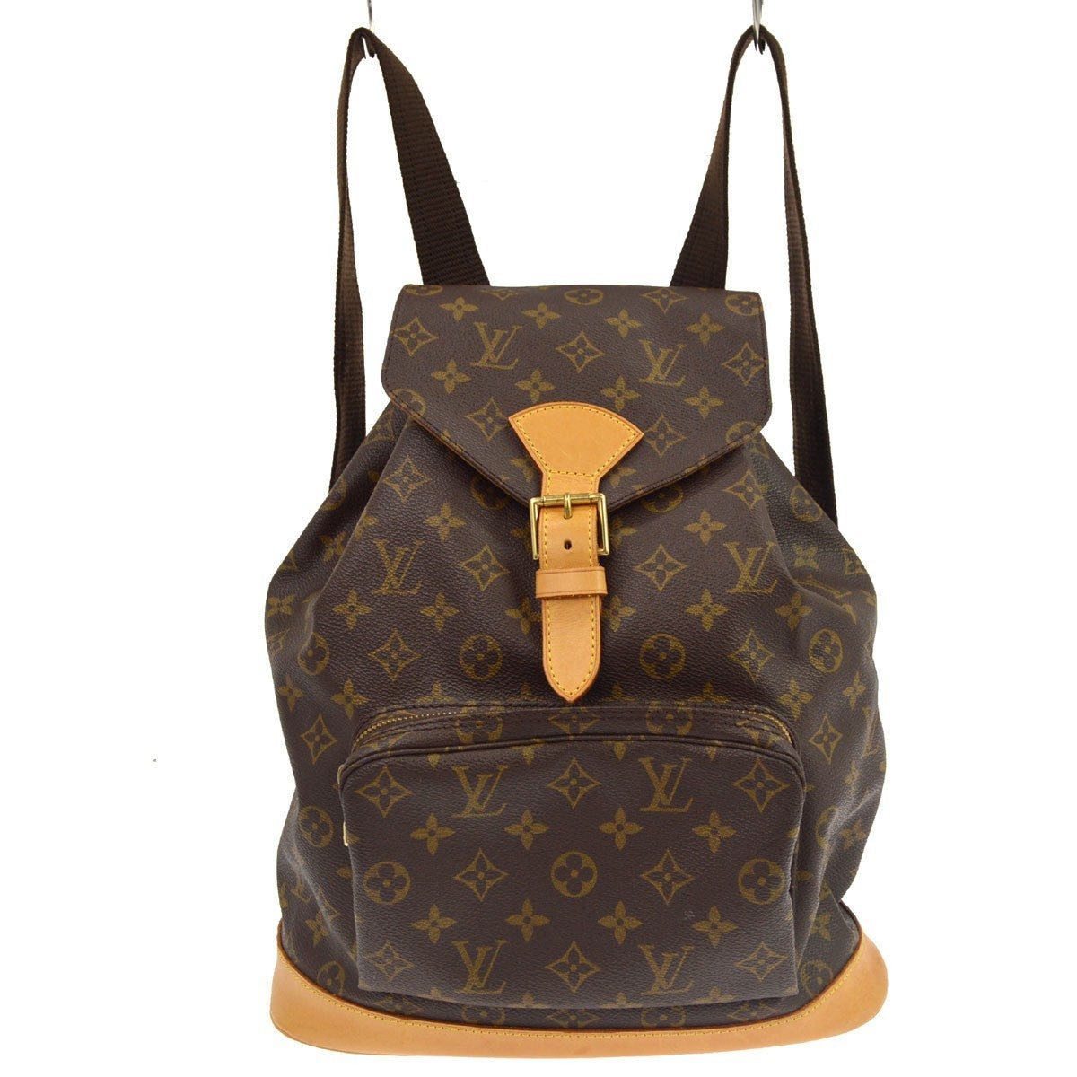 Louis Vuitton Vintage Montsouris Monogram Canvas, Brown, Canvas, Backpack