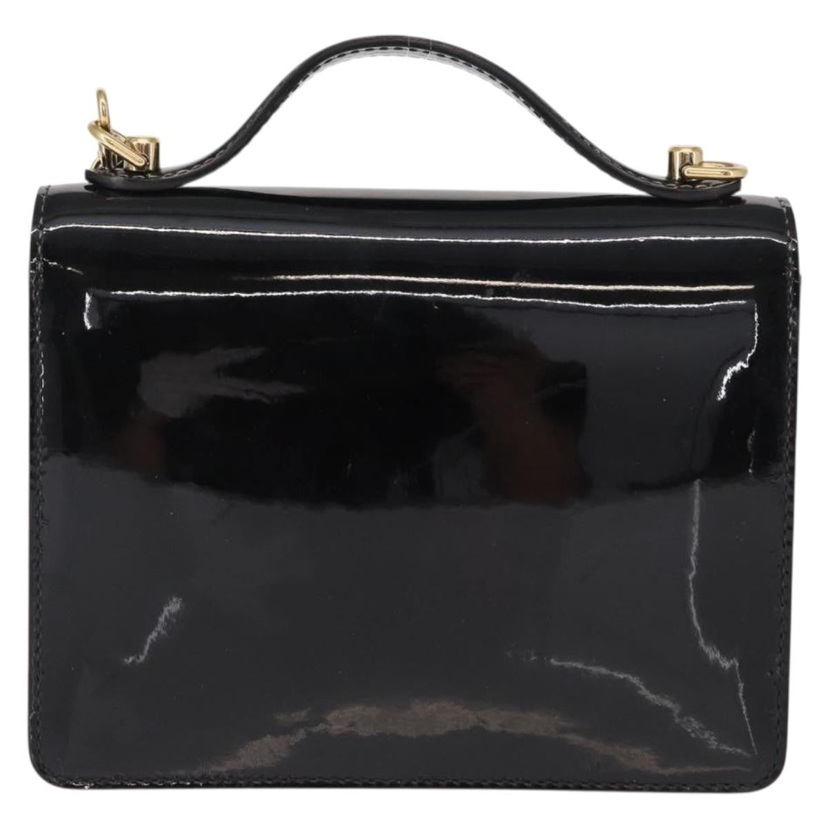 Louis Vuitton Monceau Vernis, Black, Patent Leather, Handbag