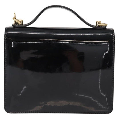 Louis Vuitton Monceau Vernis, Black, Patent Leather, Handbag