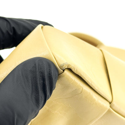 Bottega Veneta Cassette Maxi Intrecciato Leather, Yellow, Leather, Crossbody Bag