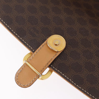 Celine Macadam Shoulder Canvas, Brown, Canvas, Crossbody Bag