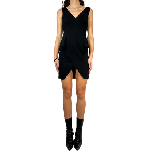 BCBG MAXAZRIA V-Neck Mini Dress Black