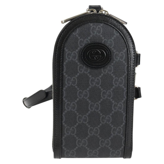 Gucci GG canvas, Black, Canvas, shoulder